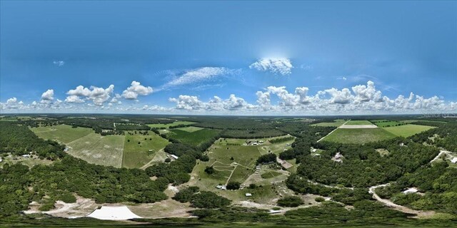 drone / aerial view with a rural view