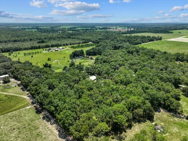 drone / aerial view with a rural view