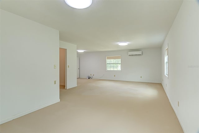 empty room with a wall mounted air conditioner