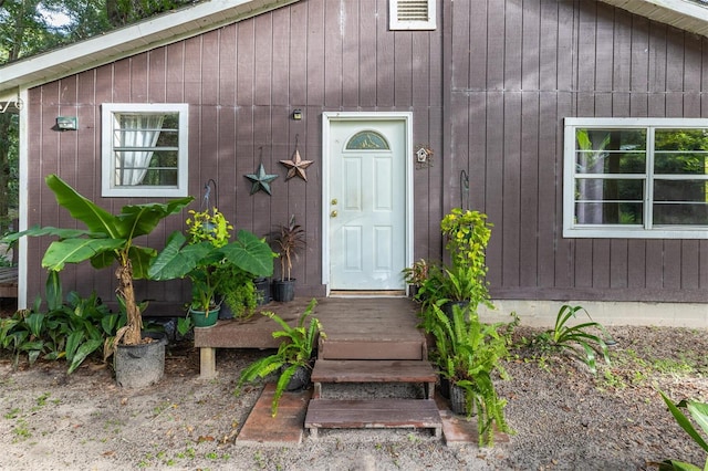 view of doorway to property