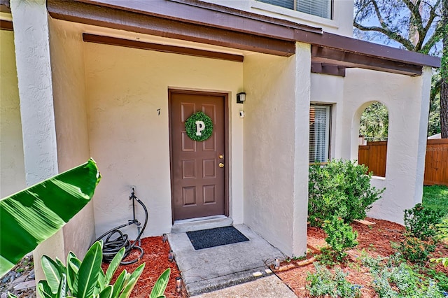 view of doorway to property