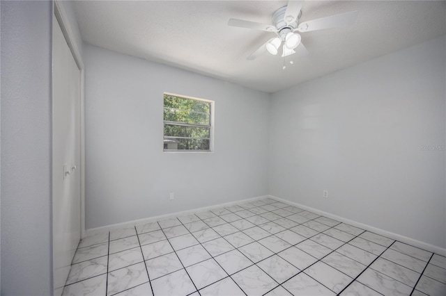 empty room with ceiling fan