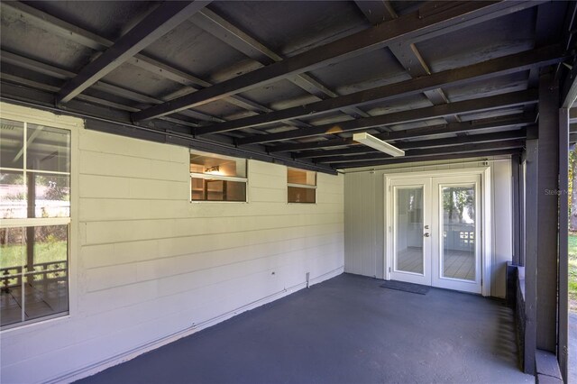 view of patio with french doors