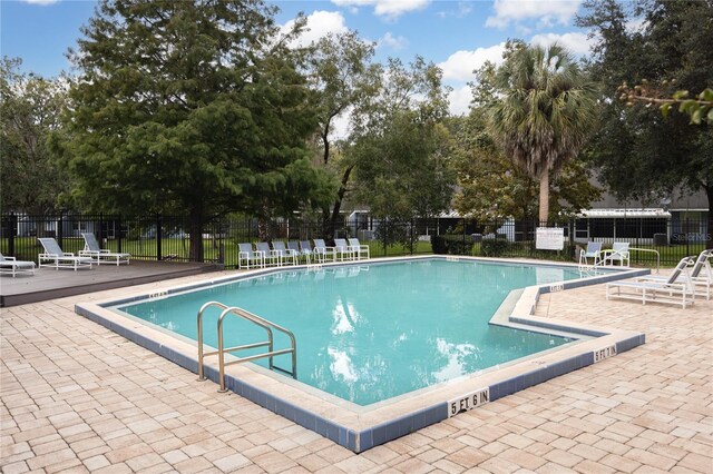 view of pool with a patio area