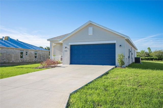 ranch-style home featuring a front yard