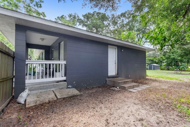 view of rear view of property