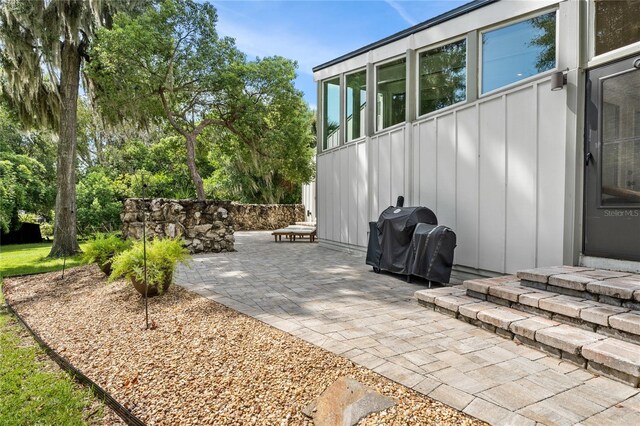 view of patio with grilling area