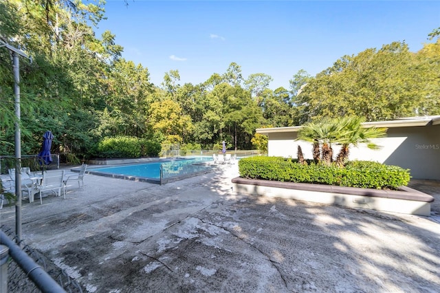 view of pool featuring a patio area