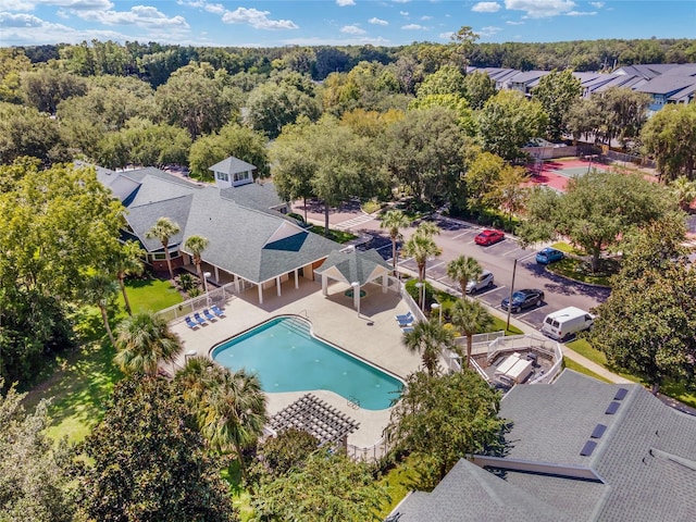 birds eye view of property