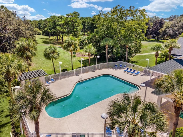 view of pool with a patio area