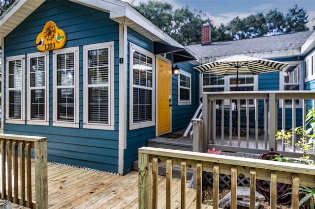 view of wooden deck