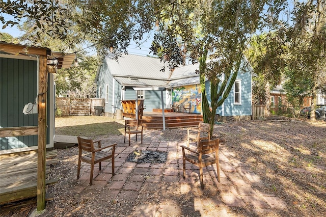 view of patio with a deck