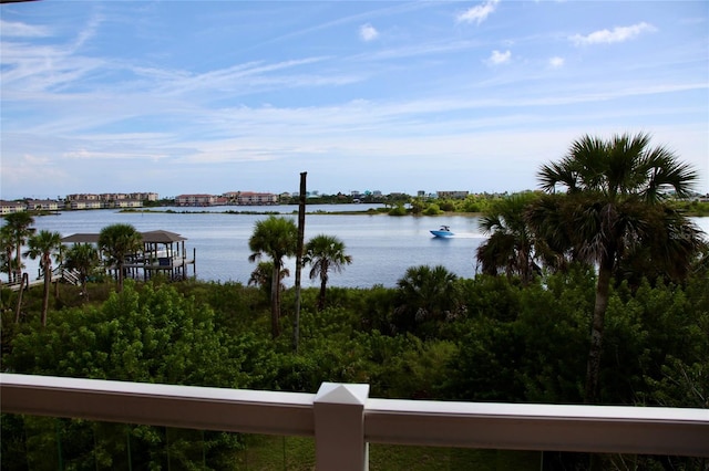 view of water feature