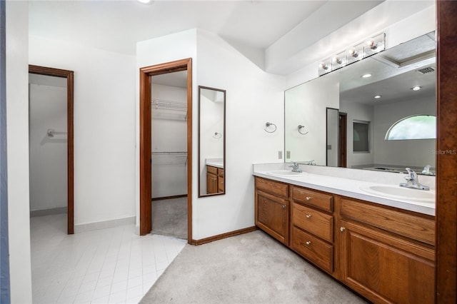 bathroom featuring vanity