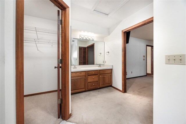 bathroom with vanity