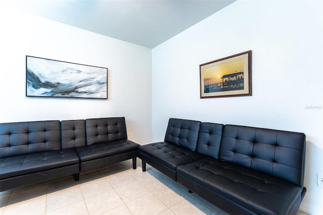 view of tiled living room