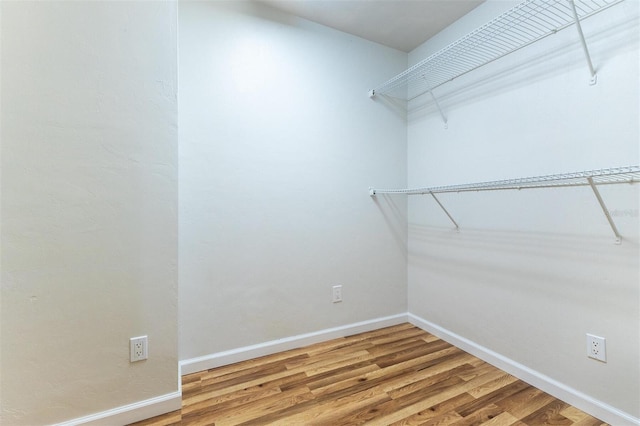 spacious closet with wood-type flooring