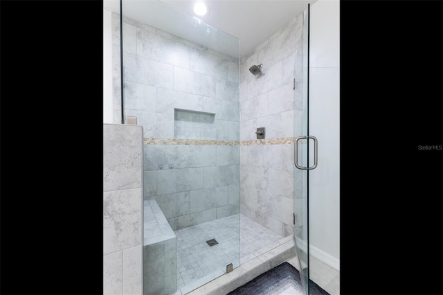 bathroom with walk in shower