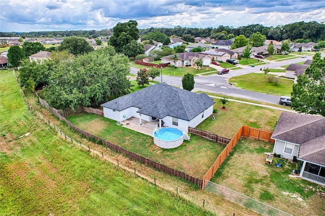 aerial view featuring a residential view