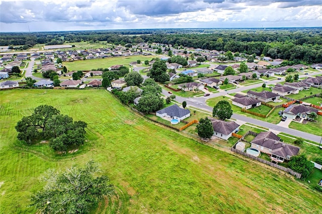 aerial view with a residential view