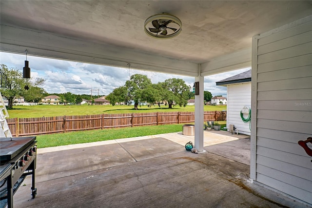 view of patio / terrace featuring a fenced backyard