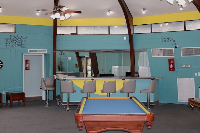 2811 SW Archer Rd Unit F47, Gainesville, FL 32608 - game room with visible vents, billiards, and a ceiling fan