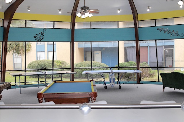 2811 SW Archer Rd Unit F47, Gainesville, FL 32608 - rec room with ceiling fan