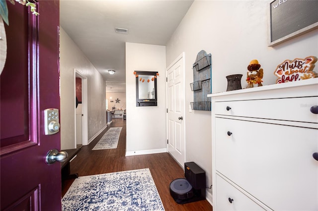 interior space featuring dark hardwood / wood-style floors