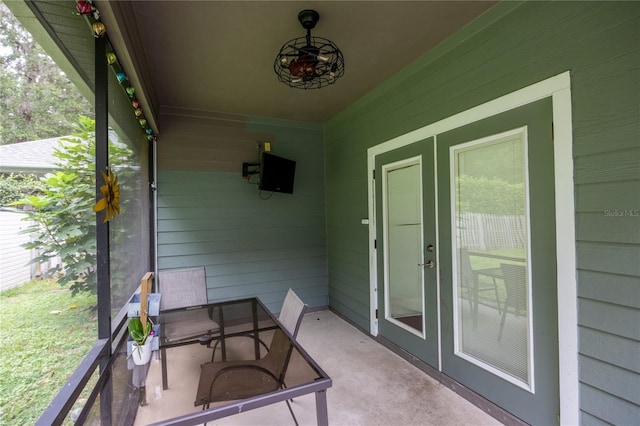 view of sunroom