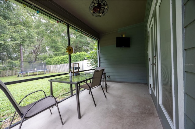 sunroom / solarium featuring a wealth of natural light