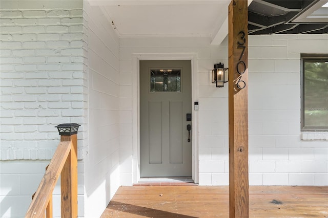 view of doorway to property