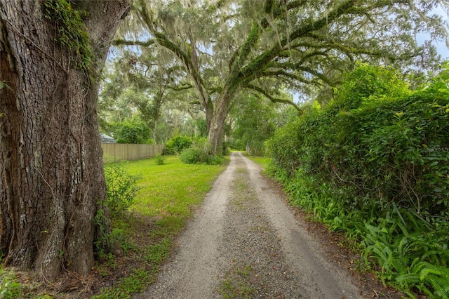 view of road