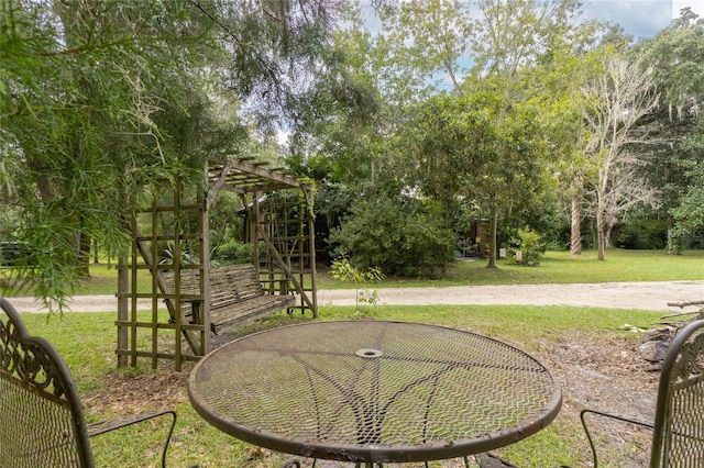 view of patio with a pergola