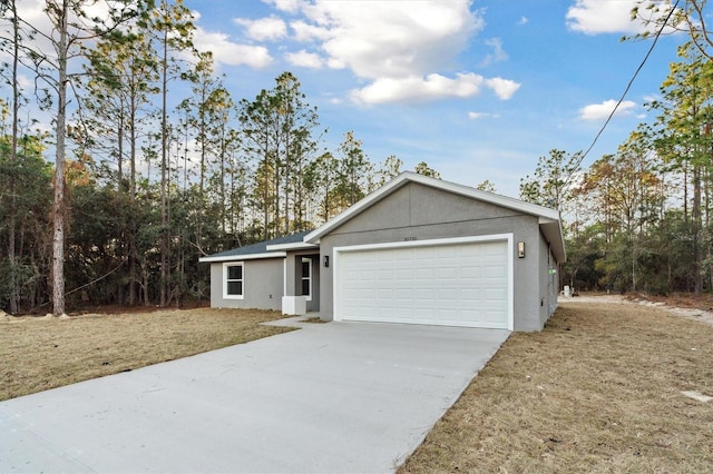 view of front facade with a garage