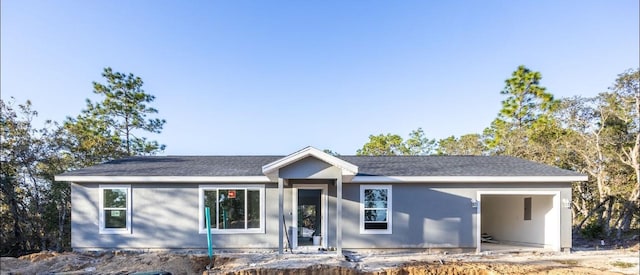 view of single story home