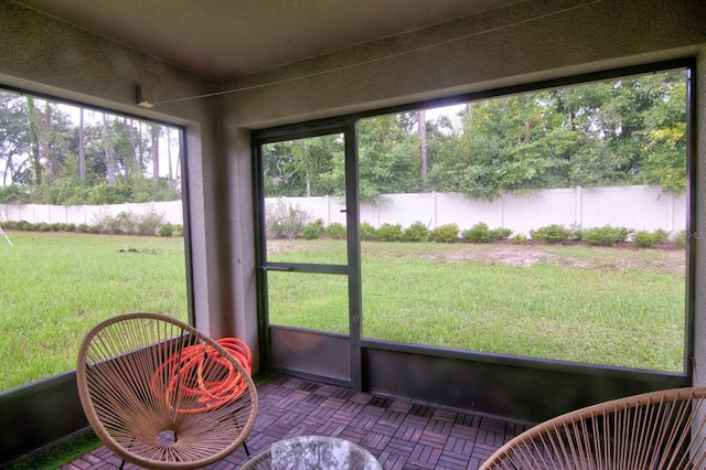 view of sunroom