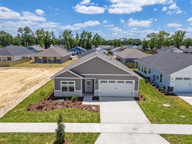 craftsman-style home with a garage