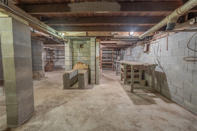 view of basement