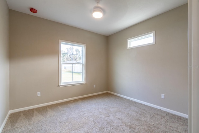 carpeted spare room with plenty of natural light