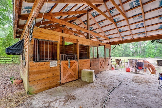 view of horse barn