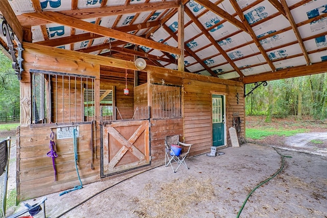 view of horse barn