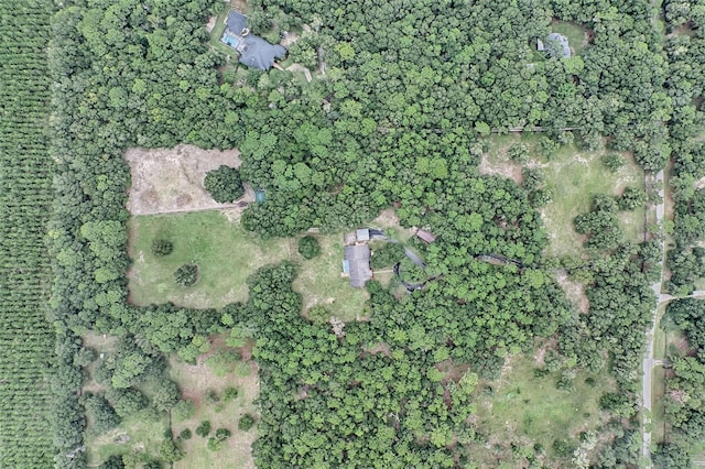 drone / aerial view with a rural view