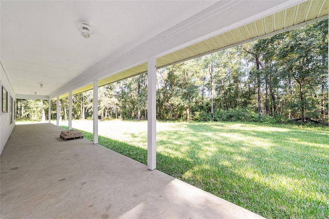 view of yard featuring a patio