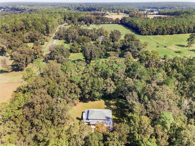 aerial view featuring a rural view