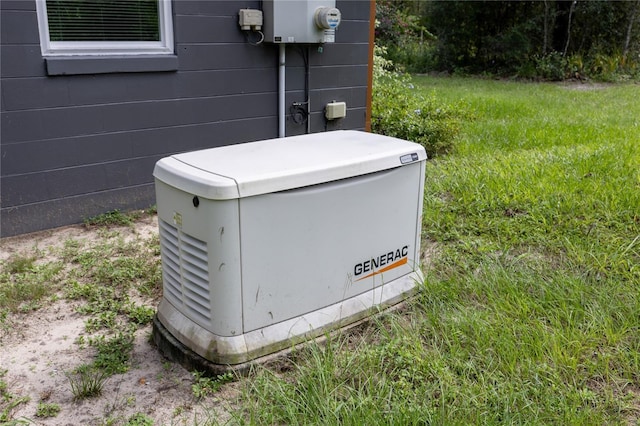 131 Riley Lake Dr, Hawthorne, FL 32640 - exterior view of a power unit and concrete block siding