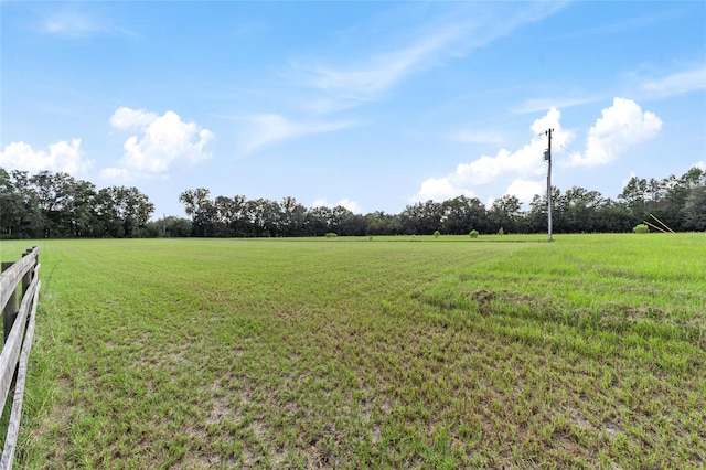 view of yard featuring a rural view