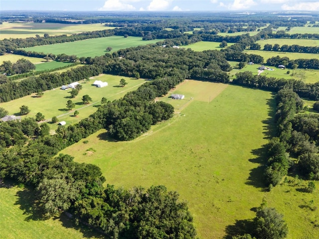 aerial view featuring a rural view