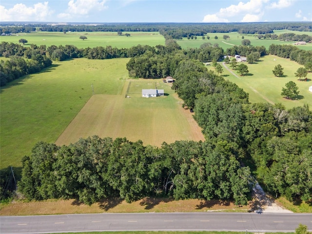 aerial view featuring a rural view