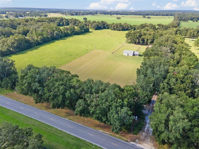 drone / aerial view featuring a rural view