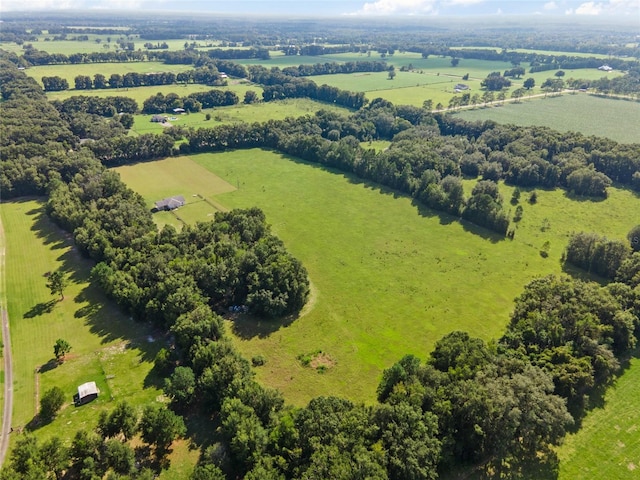 drone / aerial view with a rural view